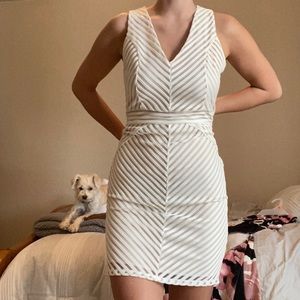 White/nude dress